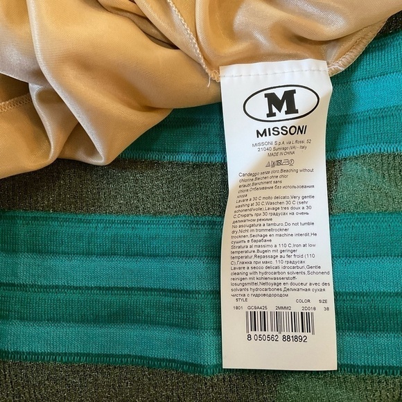 M Missoni Green Rib Stitch Fit Flare Short Dress Size: 38 XS - Picture 6 of 8